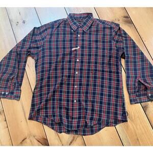 Craig Andrew Men's Button up plaid shirt. Long sleeve. Red/blue/green size large